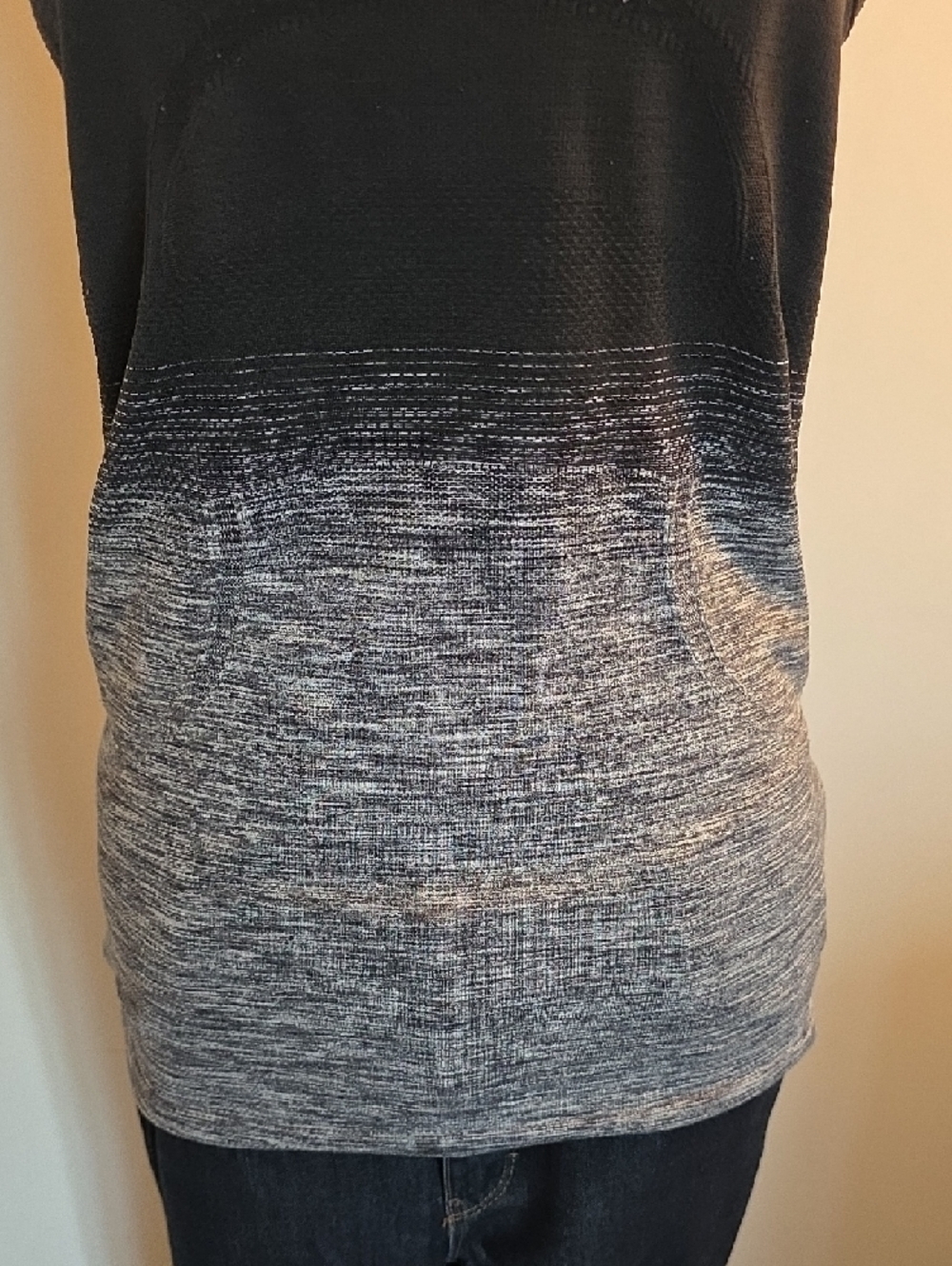 lululemon athletica Black to Heather Gray Ombre Racerback Tank - Picture 3 of 6